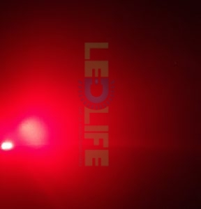 LED 5mm diffusoitu Punainen 500 mcd / 120°